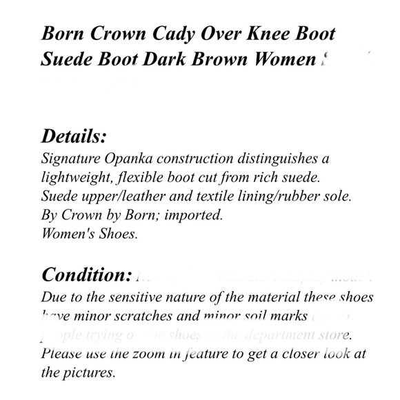 BORN-CROWN CADY SUEDE OVER THE KNEE BOOTS - Picture 8 of 8